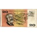 AUSTRALIA 1967 . TWENTY 20 DOLLARS BANKNOTE . COOMBS/RANDALL . FIRST PREFIX XBQ